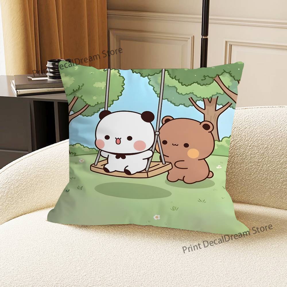 Cute Bubu Dudu Love Printed Pillow Cover Cushion Case Simple Sofa Pillow Case No Pillow Core