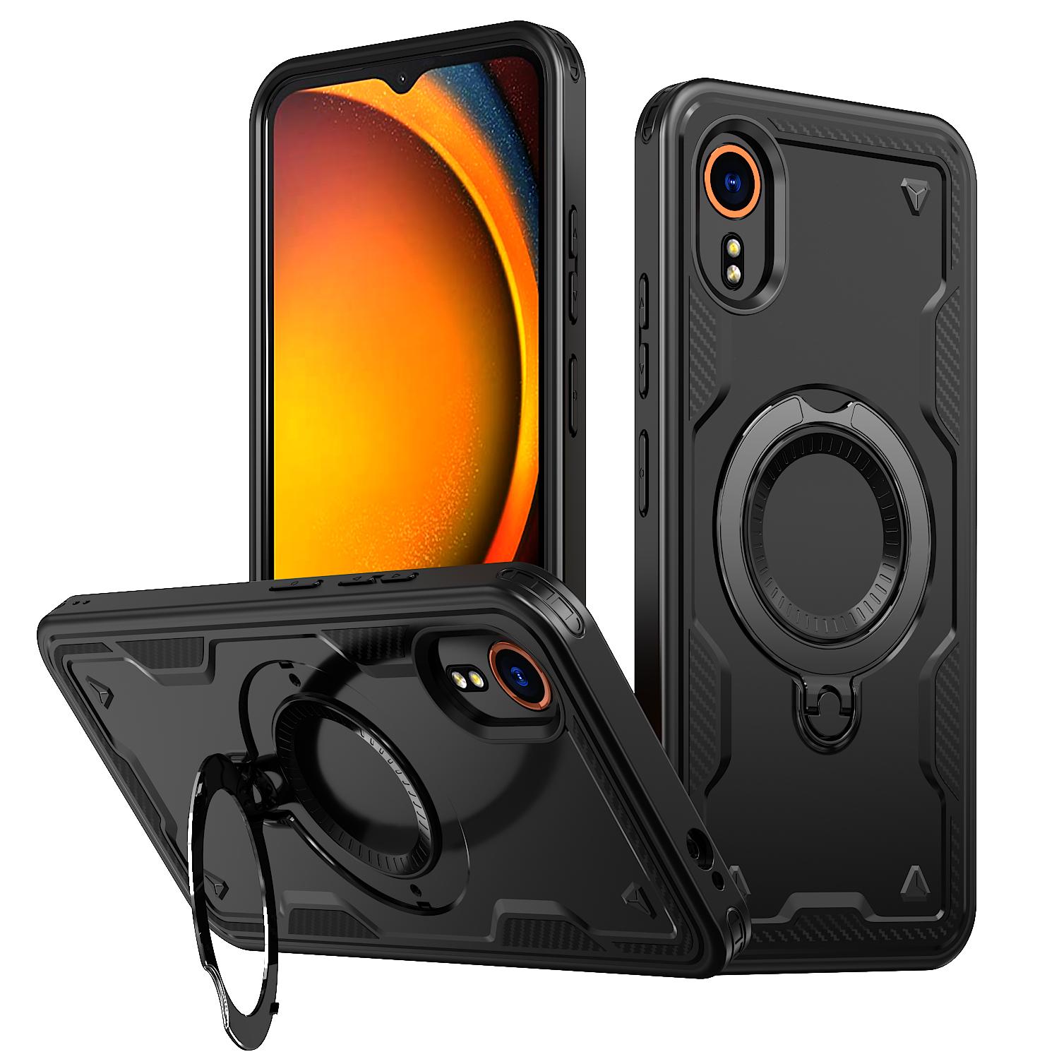 

Складная подставка-держатель Матовый чехол для Samsung Galaxy Xcover 7 Pro A17 5G S25 FE S24 Ultra S23 S22 Plus A56 A36 A16 A55 A35 A15 Galaxy S22 Ultra 5G чёрный