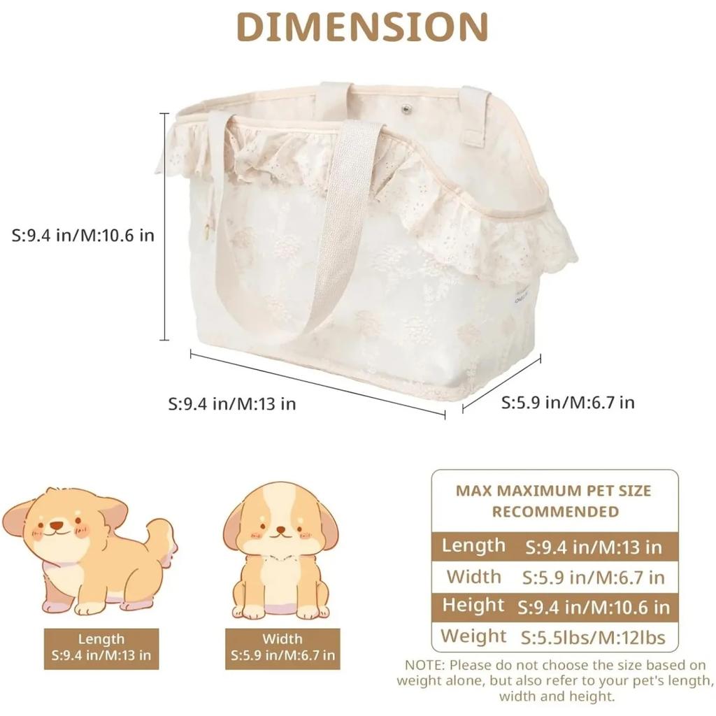 Transporter dla małych psów, królika, kota z dużymi kieszeniami, bawełniana torba, miękki transporter dla psa, składany podróżny transporter dla szczeniaka