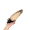 Single Shoe Women's Spring-autumn New Style Pointed-toe Versatile Low-heeled Shoes