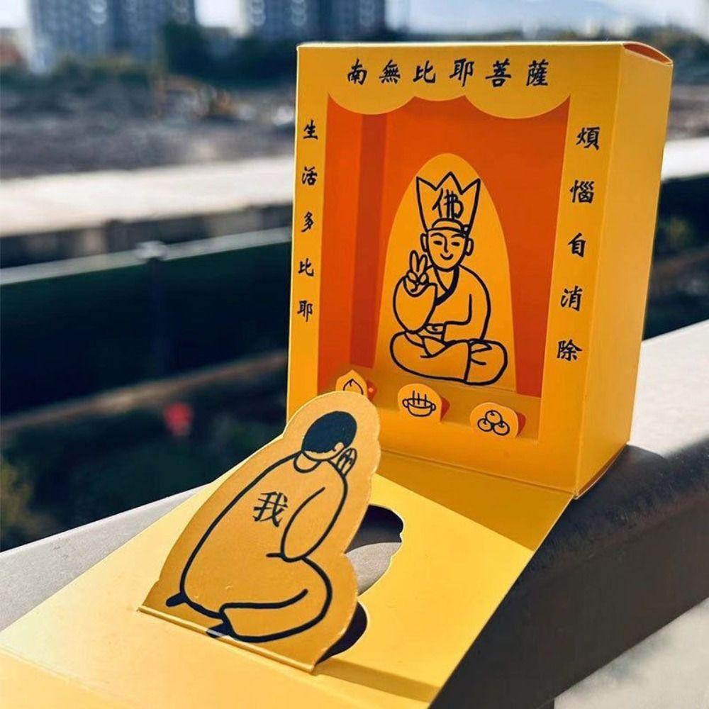Alleviate Stress Buddha Worship Mini Box Devout Prayer Buddha Spiritual Box  Great Gifts