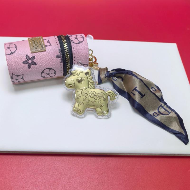 999 Pure Gold Red Envelope Money Charm and Car Keychain