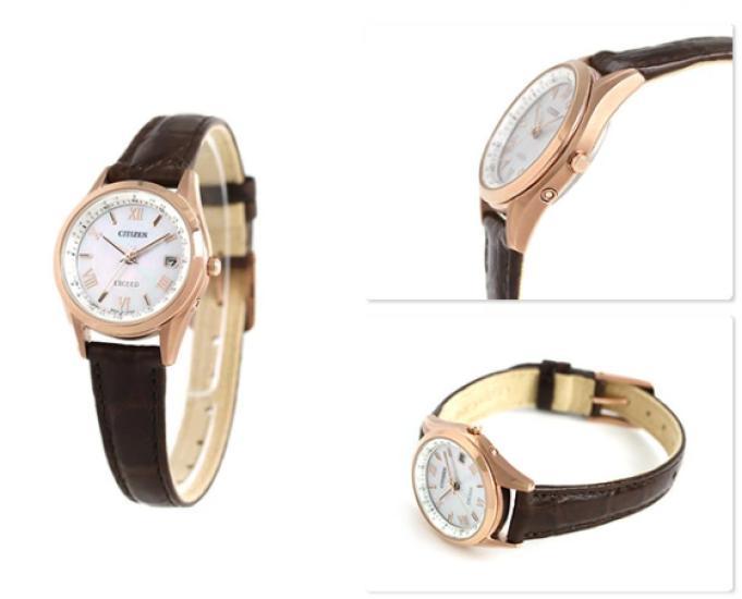 Citizen Exceed Direct Pair Model ES9372-08W Eco-Drive Radio-Controlled Watch, Flight, Women's