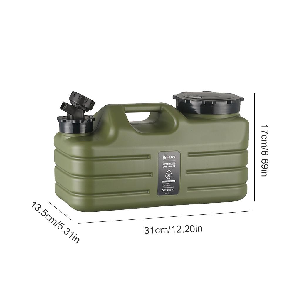 5L Water Storage Container with Faucet Water Dispenser Carrier Large Capacity Water Container Jug for Vehicle Car Camping