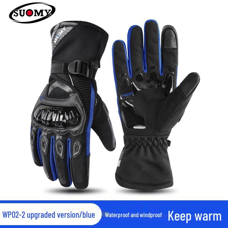 Suomy Waterproof Winter Motorcycle Gloves - Windproof, Touchscreen Compatible, Protective for Men