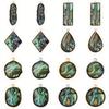 6 Stück Echte Natürliche Abalone-Muschel Geometrischer Anhänger Edelstahl-Anhänger Für Schmuckherstellung Zubehör Meeres-Anhänger DIY-Materialien
