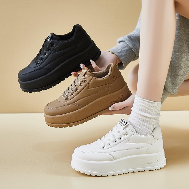Spring white shoes new Korean version ins female students platform heightening sports board shoes casual KT 2812-1