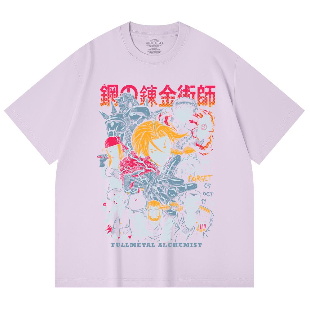 230 Gsm 100% Cotton Fullmetal Alchemist V1 Print Unisex Heavy Cotton T Shirt