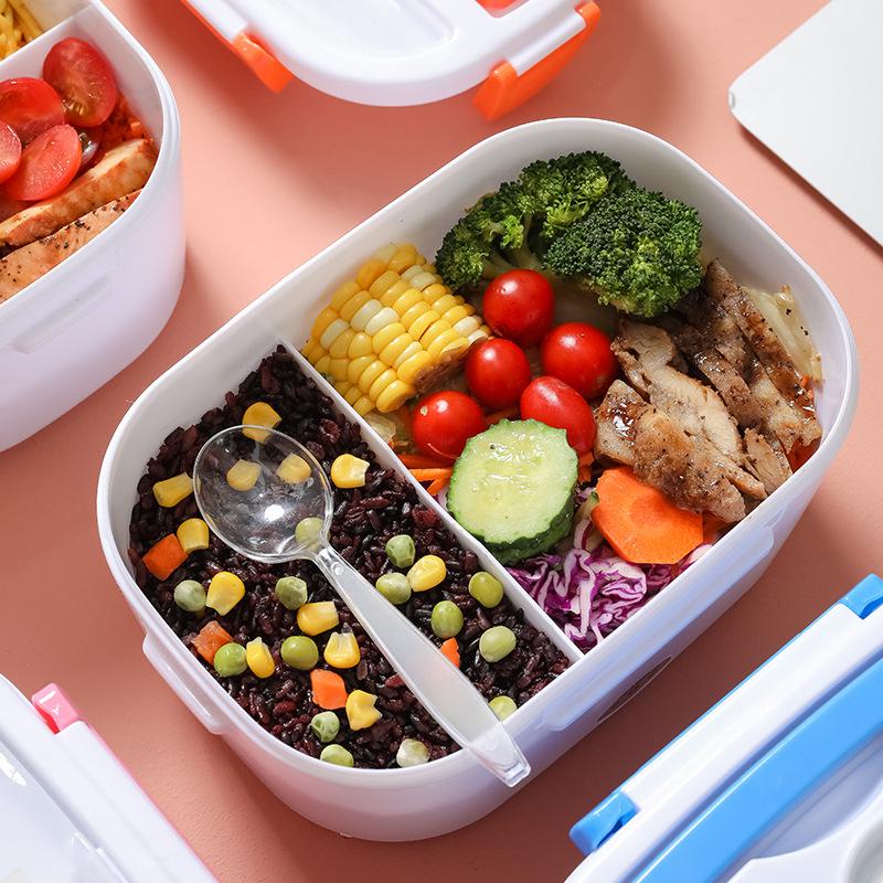 Portable Electric Heated Lunch Box for Home and Car Use with Plastic Inner Liner