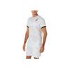 Asics Match Graphic Short Sleeve V-Neck Top Men Tops Gray 2041A245-100