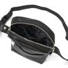 aniary 07-03005 Shoulder Bag Navy Leather Compact Crossbody with Keyring