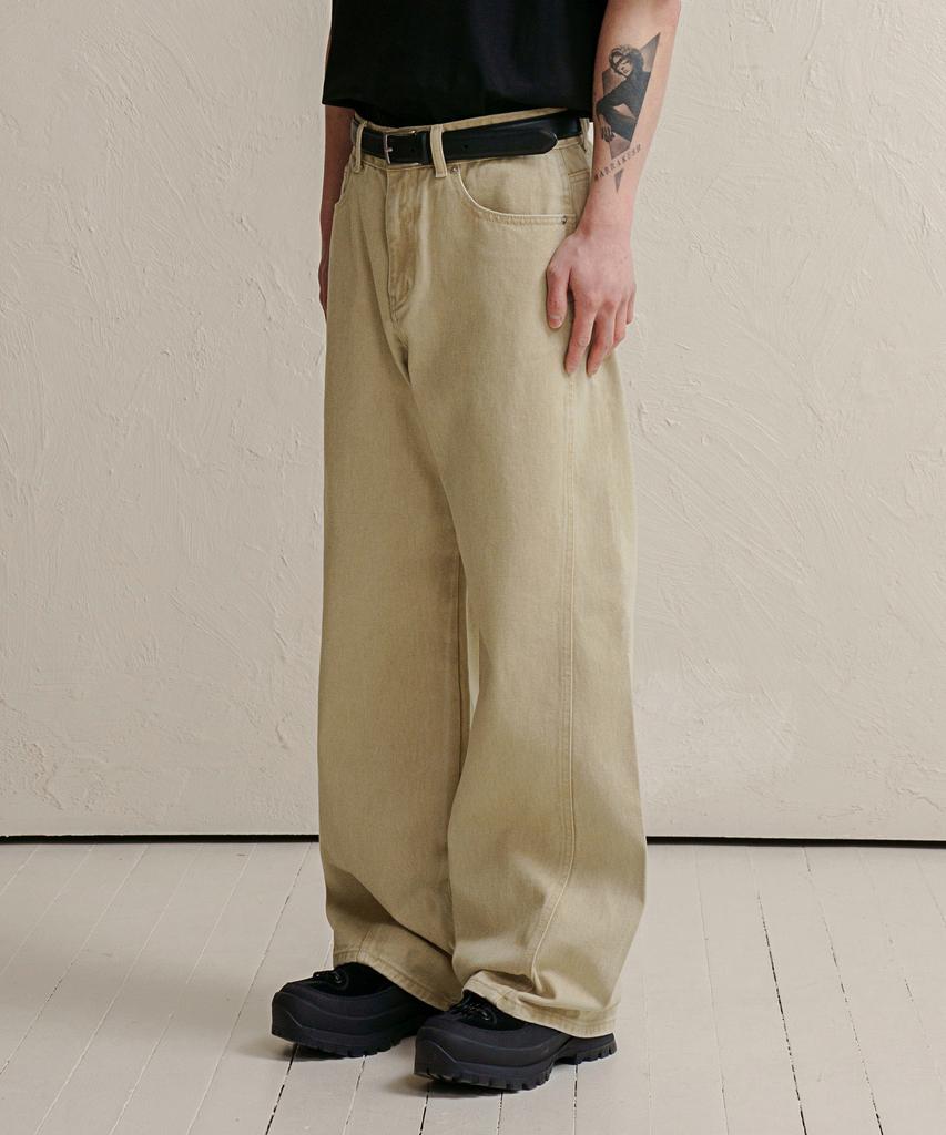 DENMADE Den06391 Beige Fade Out Pants [Curved Extra Wide Fit]