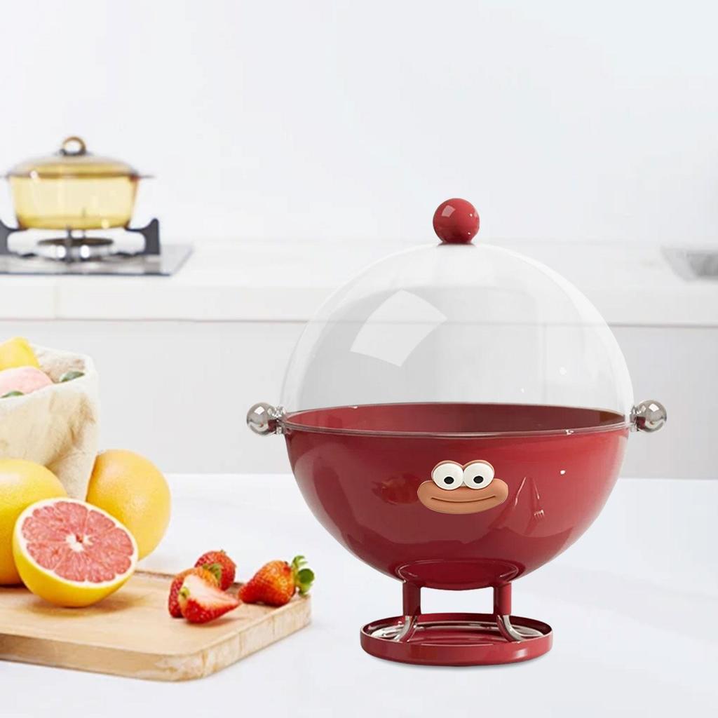 Serving Fruit Bowl with Lid Container Decor Pedestal Basket Food Storage Bowl for Breads Office Home Dining Room Tabletop