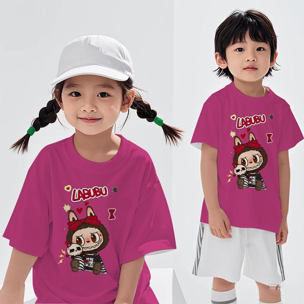 LABUBU 2025 New Cartoon T-shirt Anime Unisex Casual Korean T-shirt Top Women's T-shirt Girls Streetwear Fashion Trend