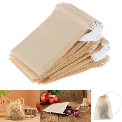 100 Piezas/Lote Bolsas de Papel de Filtro para Bolsitas de Té Vacías con Cordón para Té de Hierbas