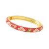 Elegant Enamel Bracelet Colorful Alloy Cloisonne Bangle Ethnic Floral Motifs Vintage Dropped Glaze Bracelet Party Jewelry