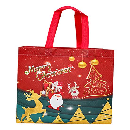 

Рождественская сумка-тоут с ручками Нетканые подарочные пакеты Большие многоразовые Рождественские пакеты для покупок к Рождеству 27