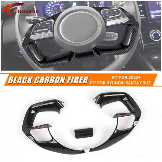 Carbon Fiber Steering Wheel Trim Molded For Hyundai Santa Cruz + Accessories