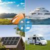 12V Solar Panel Kit with 100A Solar Charge Controller & Extension Cable with Battery Clips for Boat Motorcycle Lights RV Camera