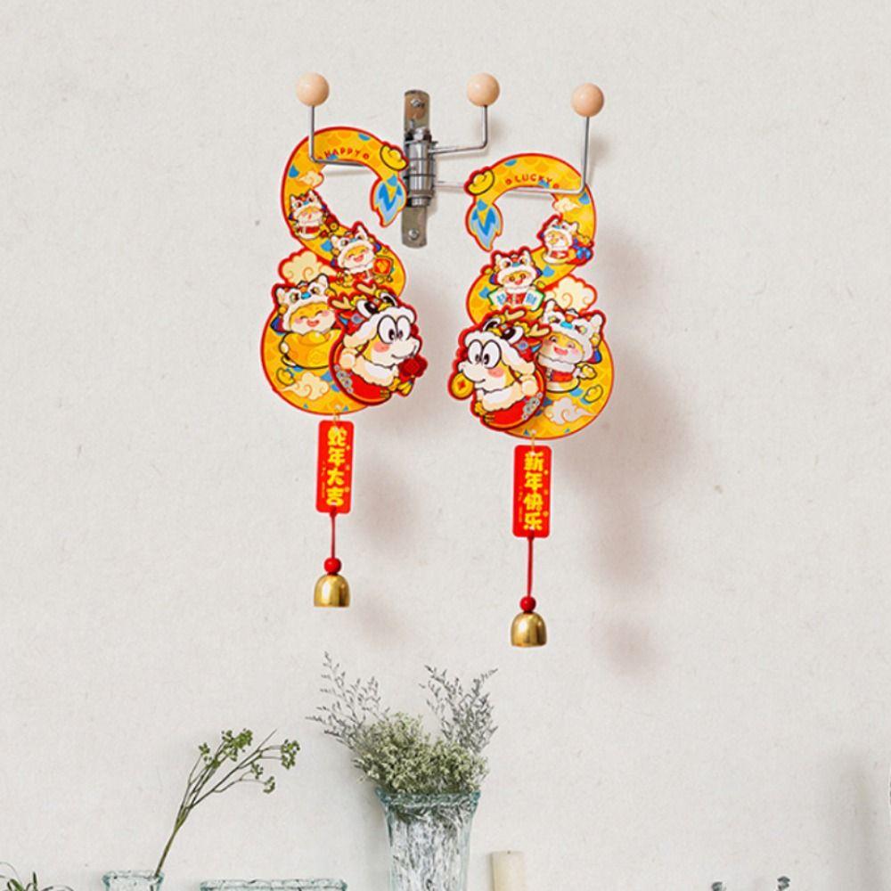 1 Pair Cartoon Snake Year Doorknob Pendant Handmade Doorknob Hanging Pendant  for Home Shopping Mall