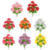 2Pcs Artificial Carnation Realistic 12 Head Fake Silk Flower Wedding Party Indoor Outdoor