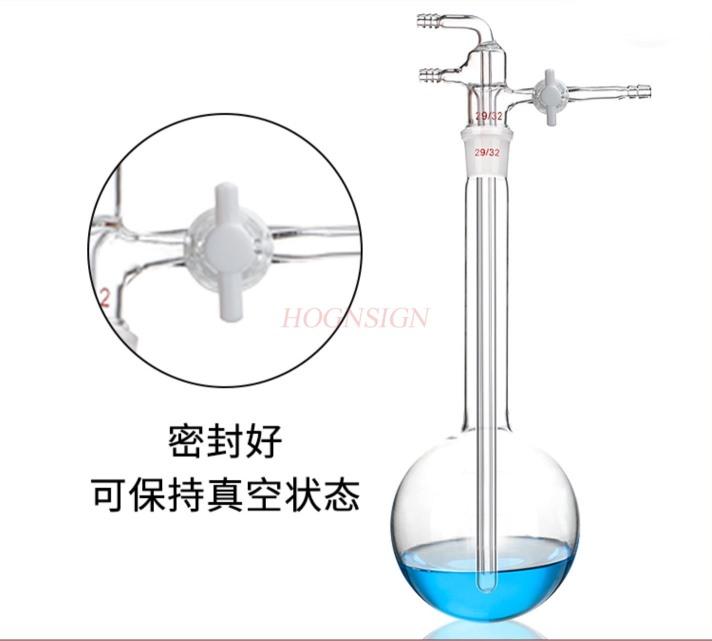Glass Micro Sublimator Device PTFE Piston Vacuum Sublimator Device with Liquid Accumulation Tank