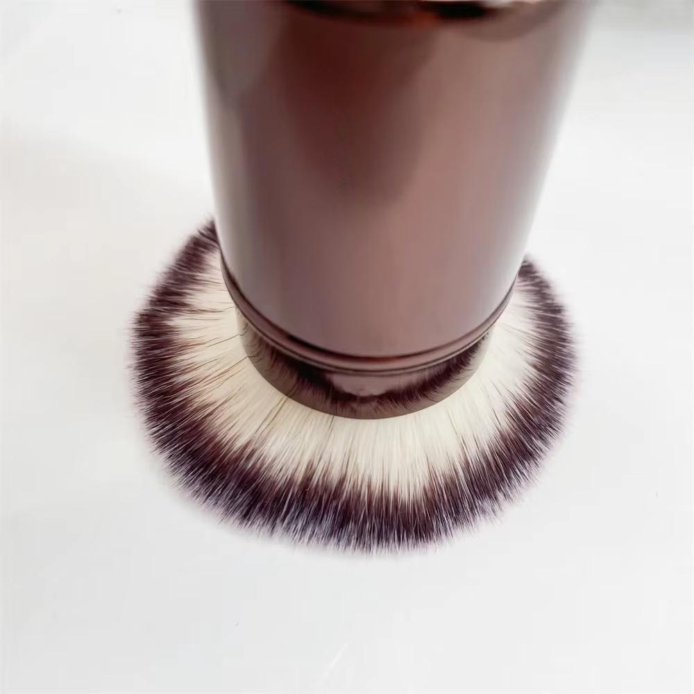 Retractable Kabuki Brush Dense Synthetic Hair Short Travel-Sized Foundation Powder Contour Makeup Brush Cosmetic Tools