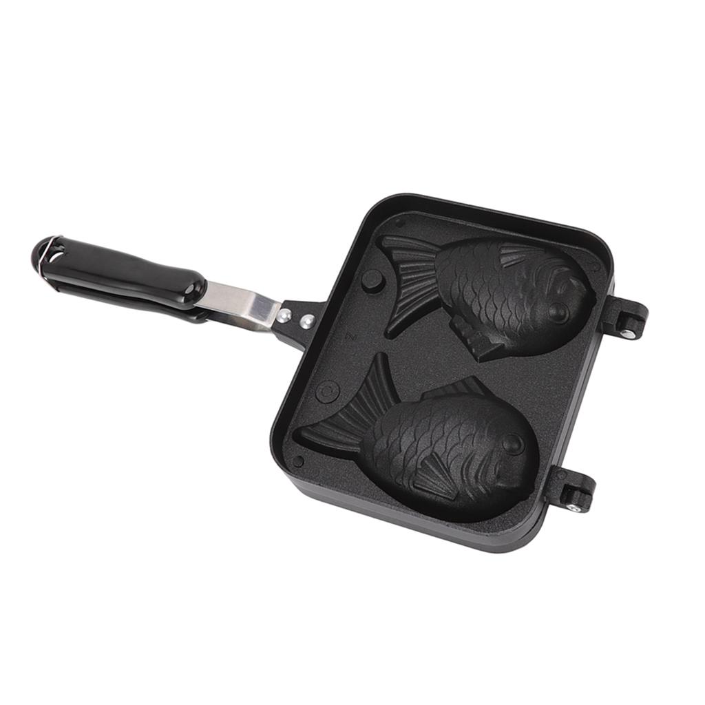 Taiyaki Pan Maker Nepřilnavá oboustranná forma na dort ve tvaru ryby pro výrobu vaflí v kuchyni s otevřeným ohněm
