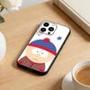 S-South P-Park Cartoon Phone Case For iPhone 17 16 15 14 13 12 Max Plus Silicone Black Cover