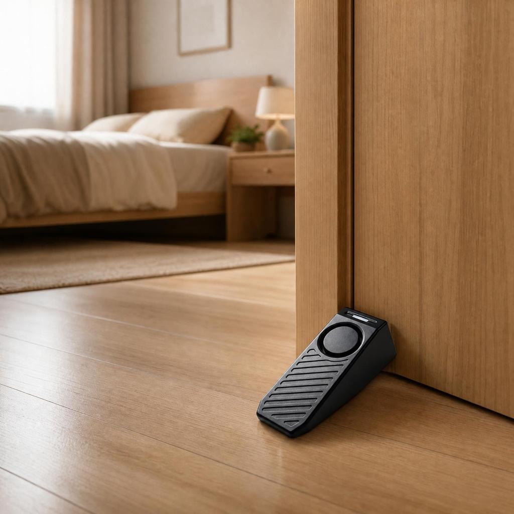 Door Stop Alarm with Type-C Charging Non-Slip Security Device Easy to Use