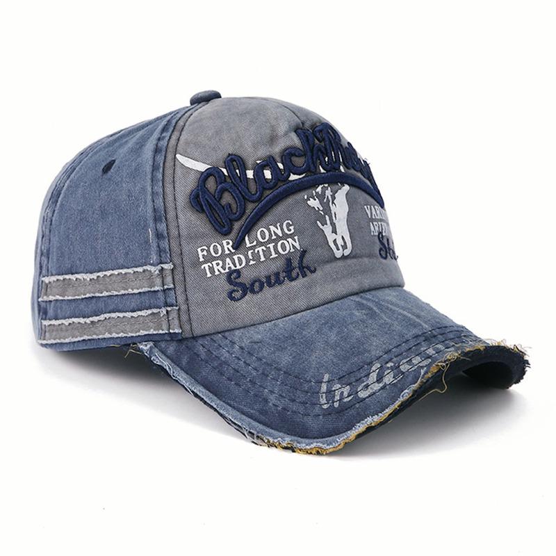Europa und die Vereinigten Staaten Neue Buchstabenstickerei Alte Cowboy-Baseballmütze Herren- und Damenmütze