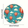 Vintage Hot Air Balloon Metal Wall Art Round Cloud Sky Decor Living Room Bedroom Office Cafe Sign