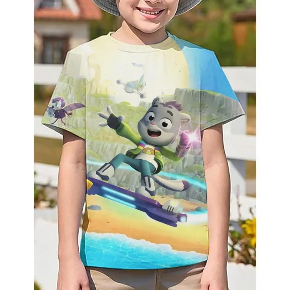 Summer 3DPrinting The Creature Cases Children's animated series Tops Anime T-shirt Sam Snow and Kit Casey Cartoon Print Casual   Cute T-shirt