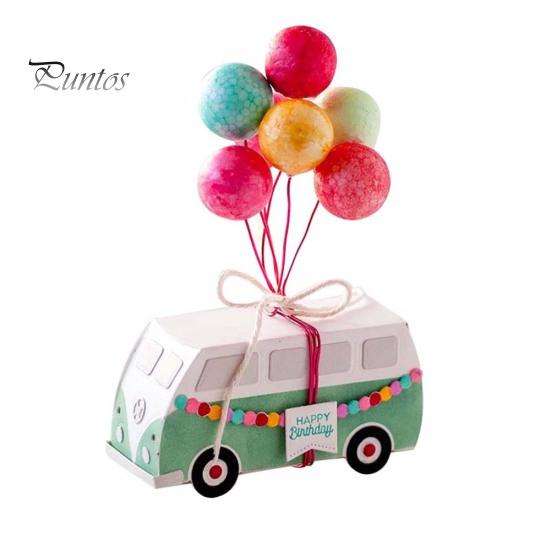 Bus Balloons Metal Cutting Die DIY Scrapbook Paper Cards Photo Stencil Mold