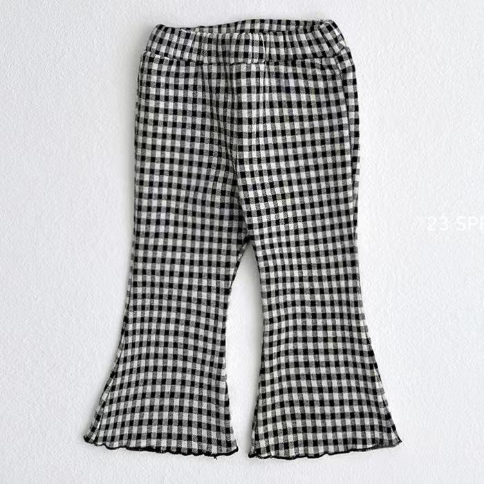 Schlaghosen im koreanischen Stil für Babymädchen - Modische Rüschenkante, Freizeitkleidung für Frühling, Sommer und Herbst