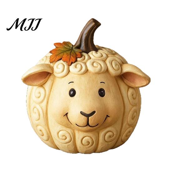 Resin Desktop Statues for Fall Artificial Pumpkin Decor, Cute Animals Decorative Pumpkins, Thanksgiving Pumpkins Unique Holiday Gifts Friends