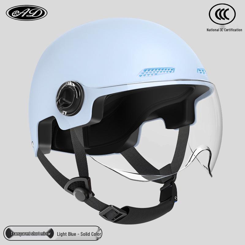 Certified Electric Motorcycle Safety Helmet for Men & Women, Gray, All-Season, Sun Protection
