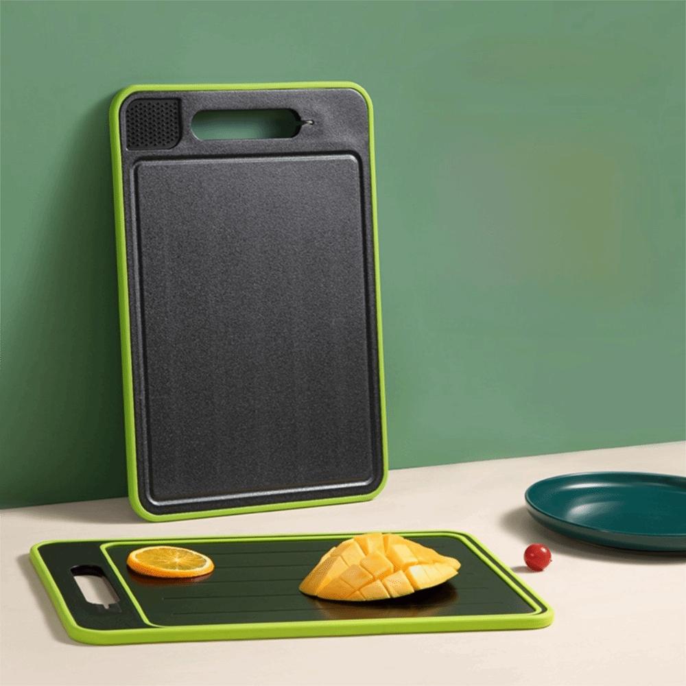 4 in 1 Defrosting Cutting Board Double Sided Rectangular Quick Defrosting Tray with Grater Sharpener Chopping Board Beef