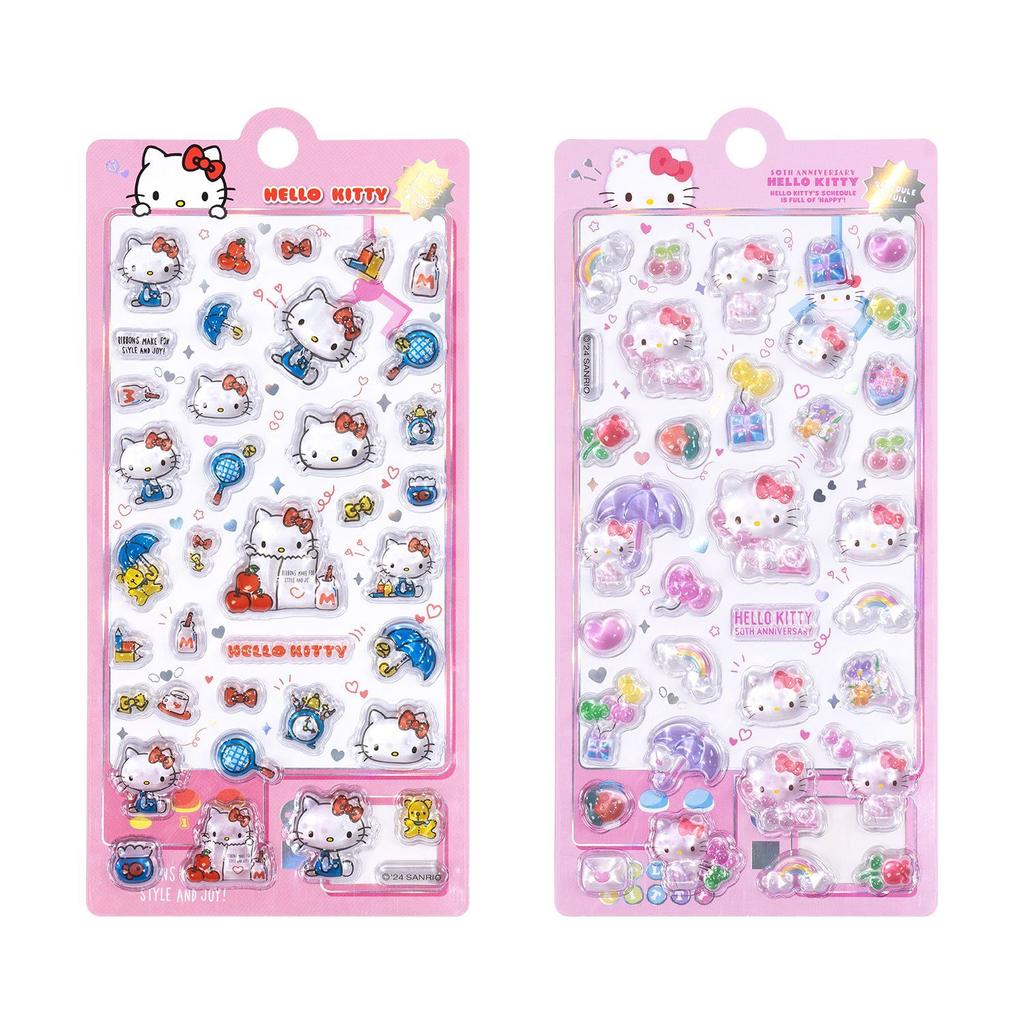 3D Cartoon Hellokitty Relief Stickers Cute Glitter Stickers Phone Case Decoration Stickers DIY Handmade Notebook Album Decoratio