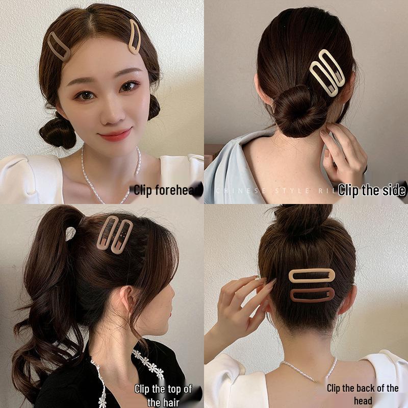 Morandi Series Heart Bang Clips - Versatile Hair Accessories for Women
