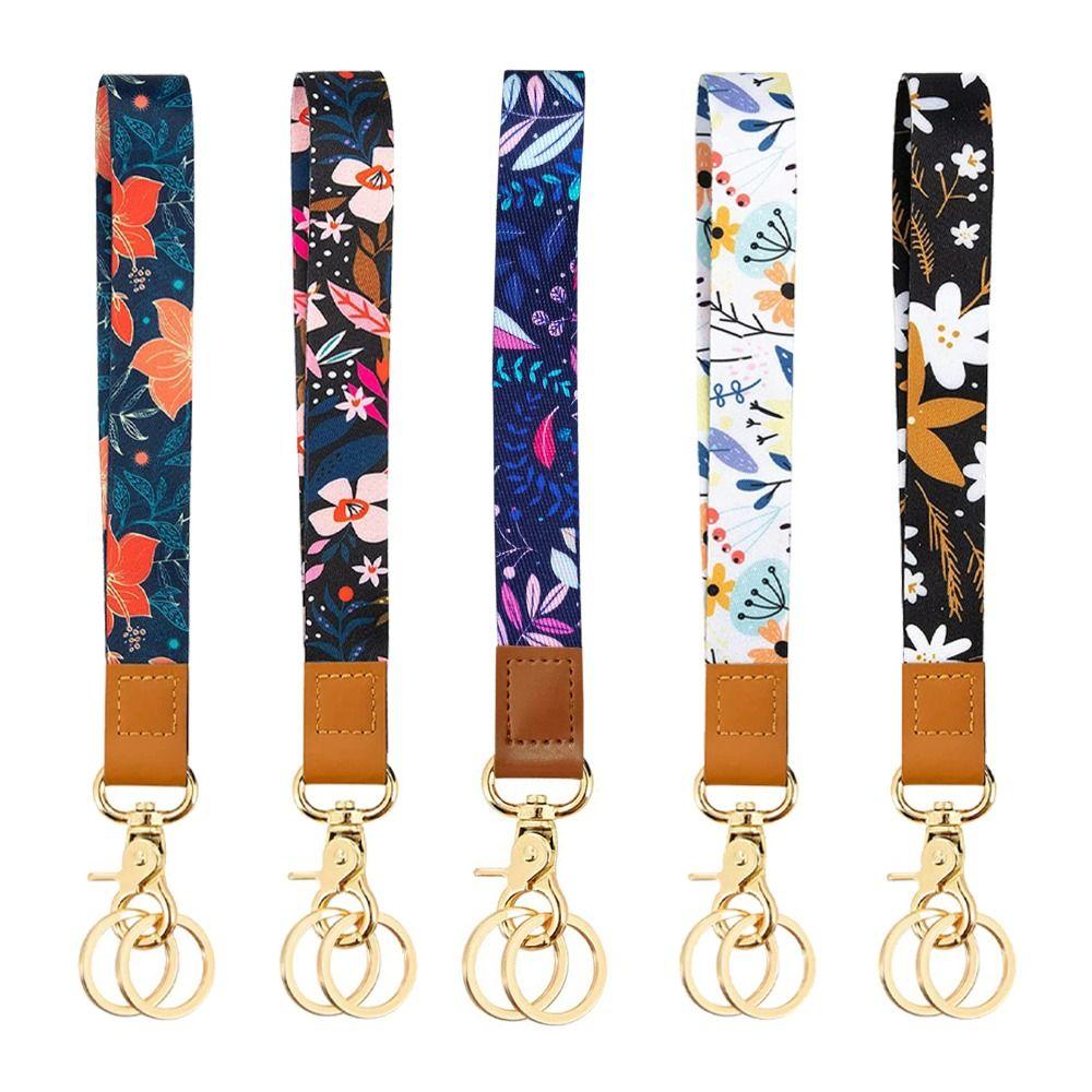 Flowers Pattern Flowers Lanyards Adjustable Credit Card Holder Gift Id Badge Holder  Office