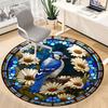1pc Stained Glass Jay Carpet for Office, Non-slip, Soft and Durable Office Rug, Perfect for Office yy260128094
