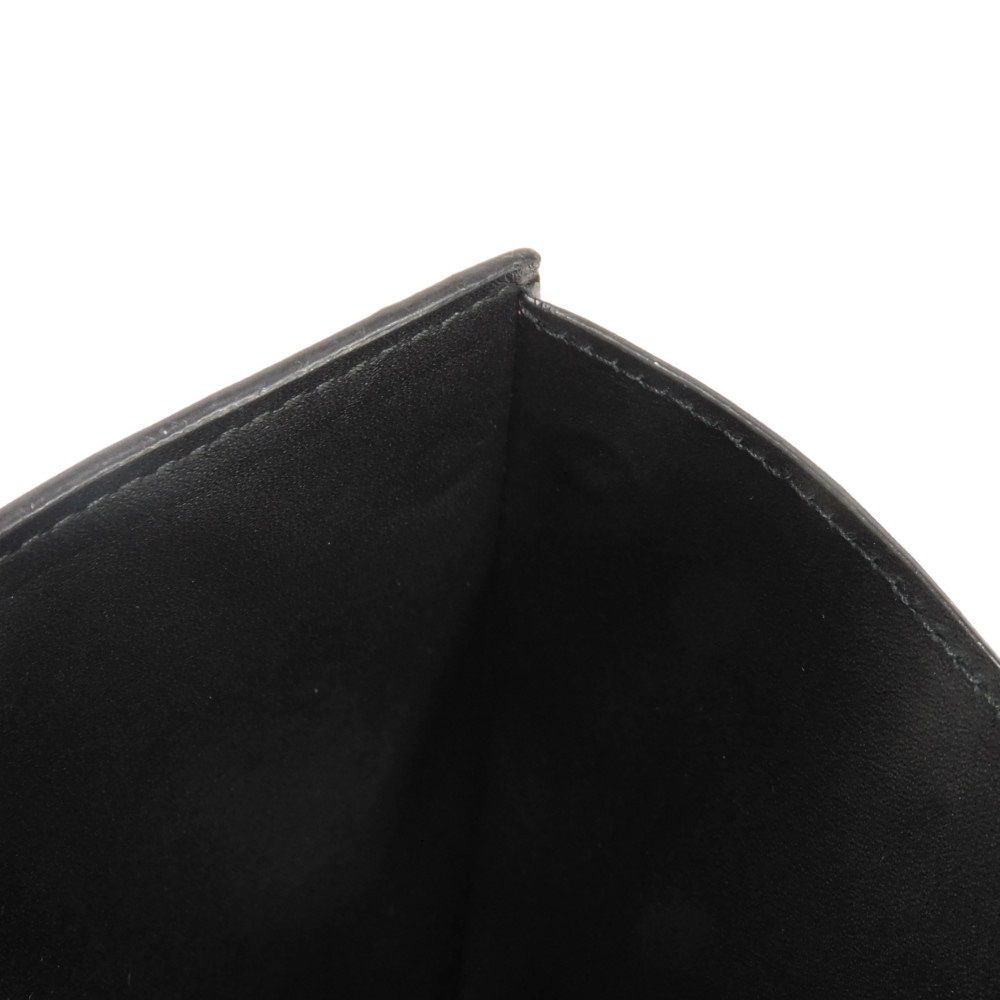 Used 12695 Small Vertical Trifold Wallet 107.55GS97 7942 Calfskin Black Repeat Anagram Pink Women's from Japan AUTHENTIC