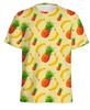 Tropical 3D Printed Pineapple T-Shirt Boys Summer Hawaiian Fruit Pattern T-Shirt Vacation Beach Short Sleeve