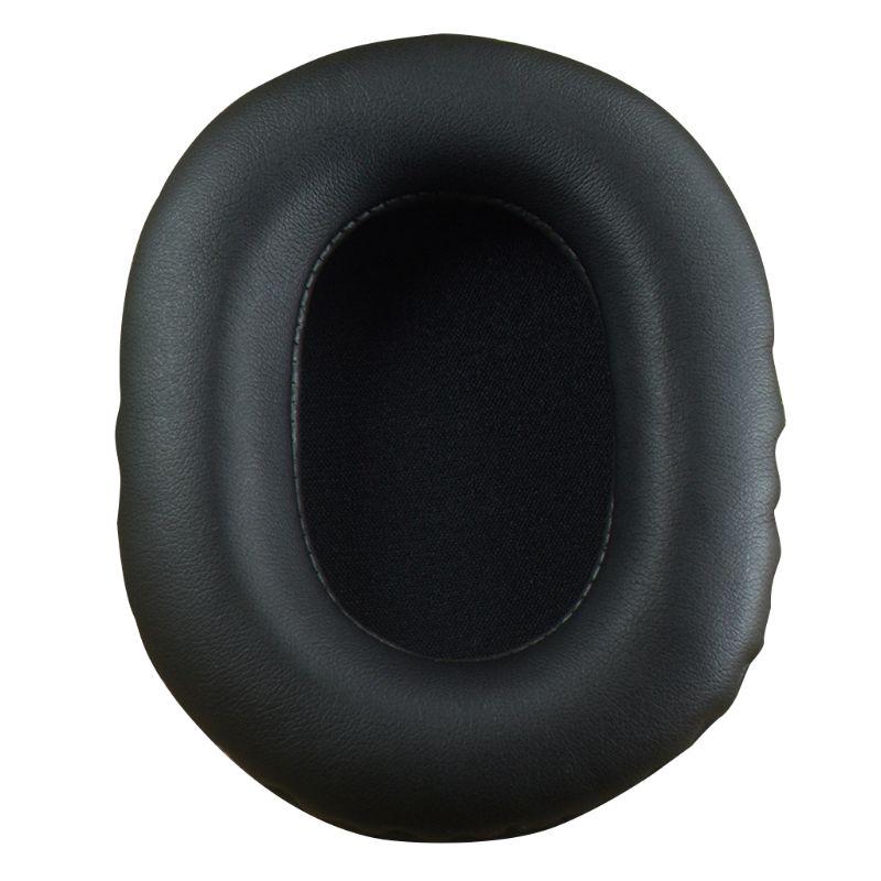 2PCS Square Oval Headphone Earpads Soft Leather Memory Foam Ear Cushion Cover