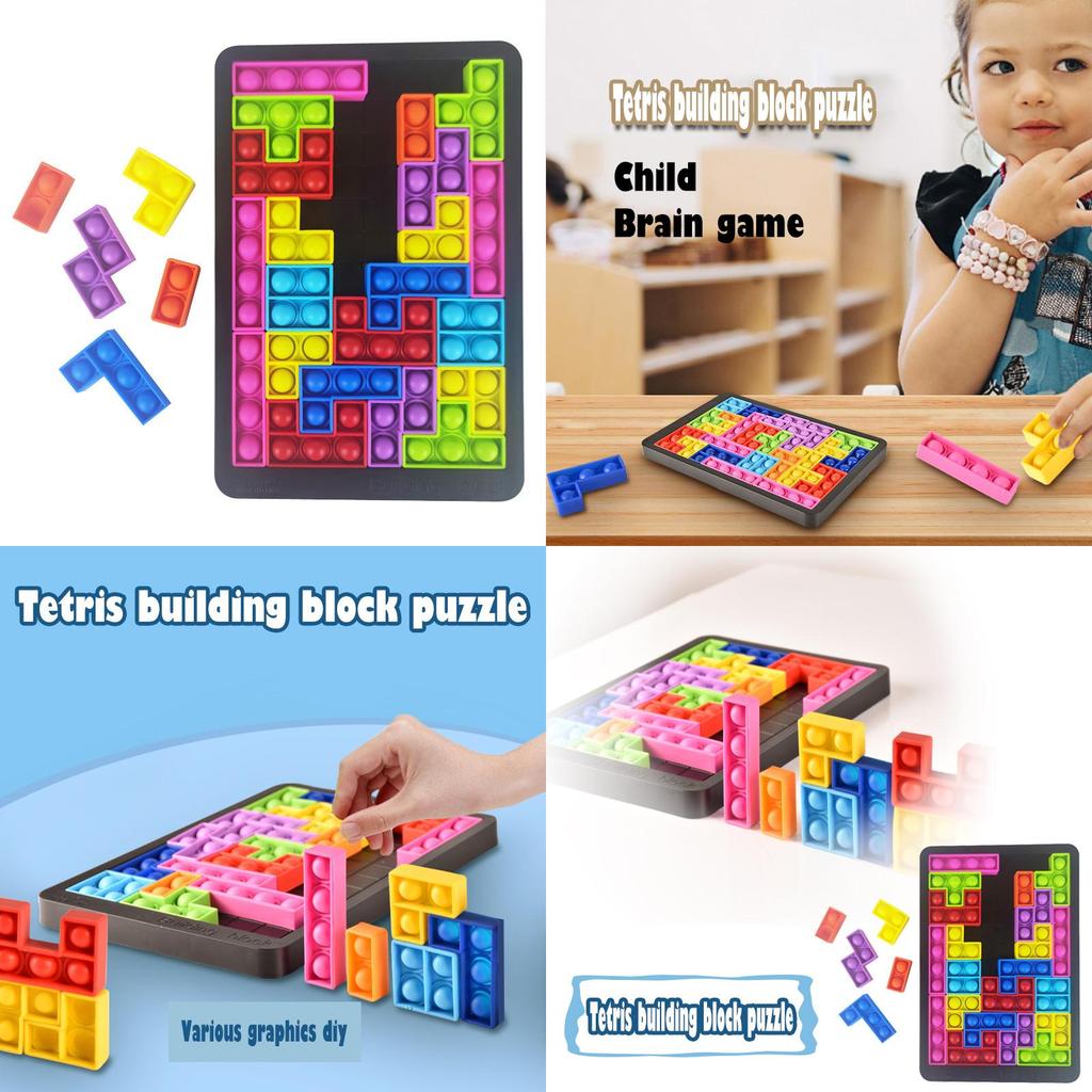 Gioco Puzzle Portatile con Blocchi Tetris Progettato per l'Anti-Ansia e il Sollievo Sensoriale