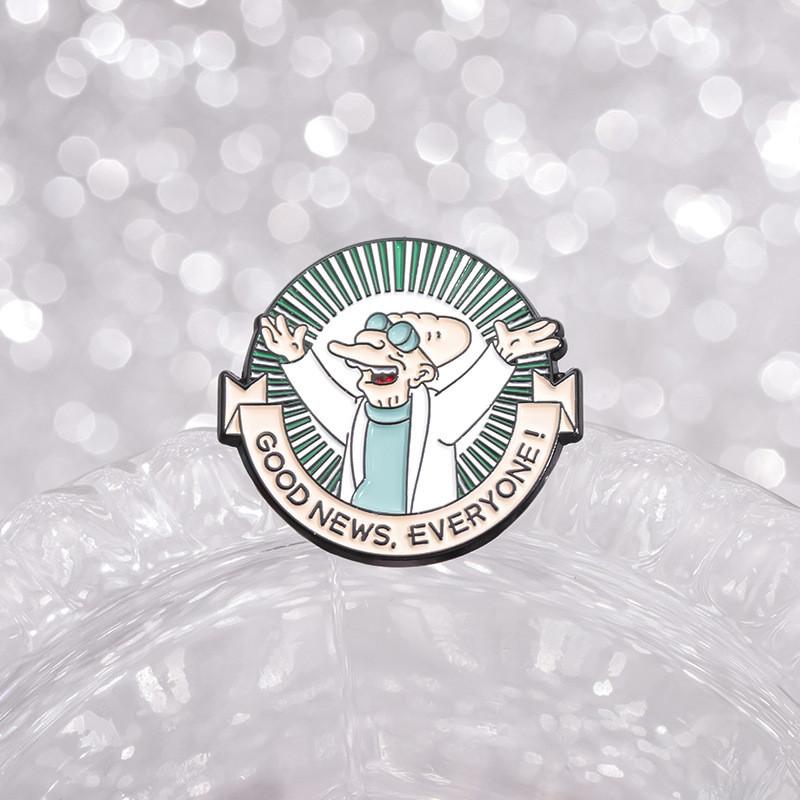 Doctor Colorful Cartoon Metal Brooch Ideal For Unique Fashion And Gift Ideas