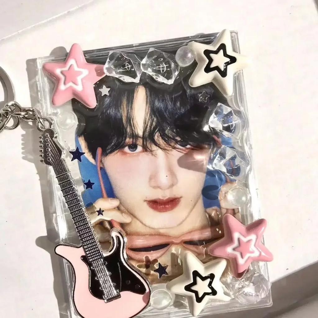 Original Design Electroplate Plasitic Frame Kpop Photo Binder Creative Idol Photo Card Holder for 3 Inch Card Wholesales 2025