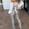 Women's Bohemian High Waisted Flared Pants, Elastic Flared Pants, Yoga Pants, Hippie Flared Leggings