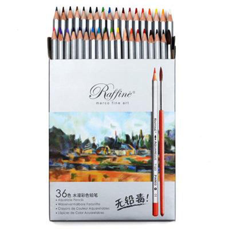 Marco 7120 Water-Soluble Colored Pencils: 48 or 72 Watercolor Options for Art and Painting.